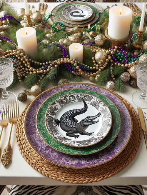 Mardi Gras tablescape ideas