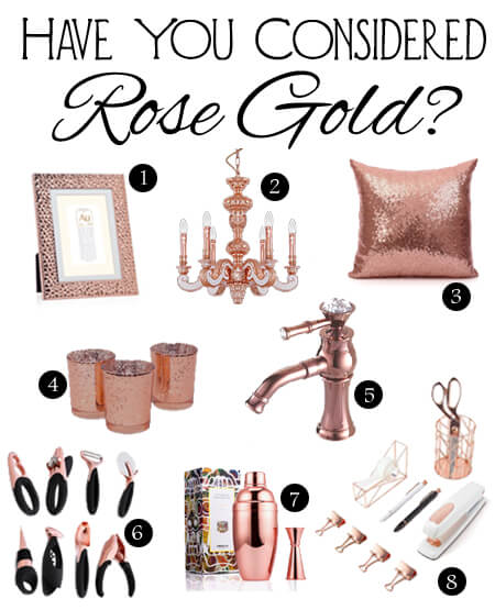 Haev you considered rose gold in your home decor?