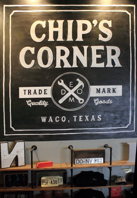chip's corner inside magnolia market