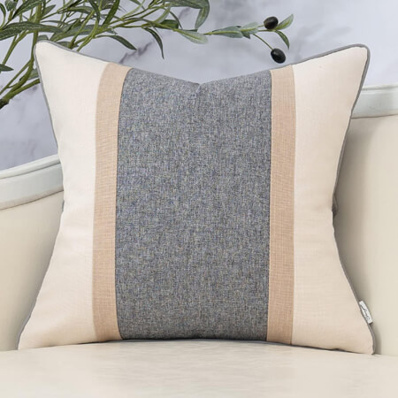 beige gray throw pillow cover