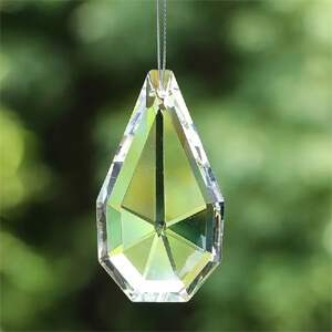 huge oval glass crystal